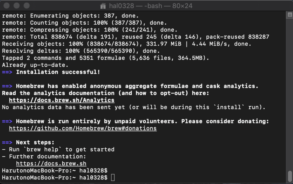 Homebrew インストール方法 使い方 Halnote